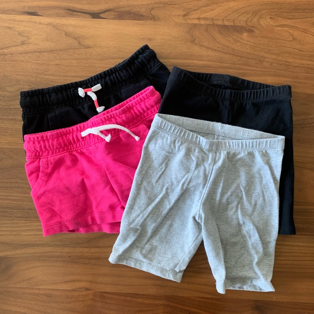 Four Pairs Girls Shorts